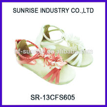 SR-13CFS605 2014 fashionable sandals for teens girls flat sandals latest fashion girls sandals